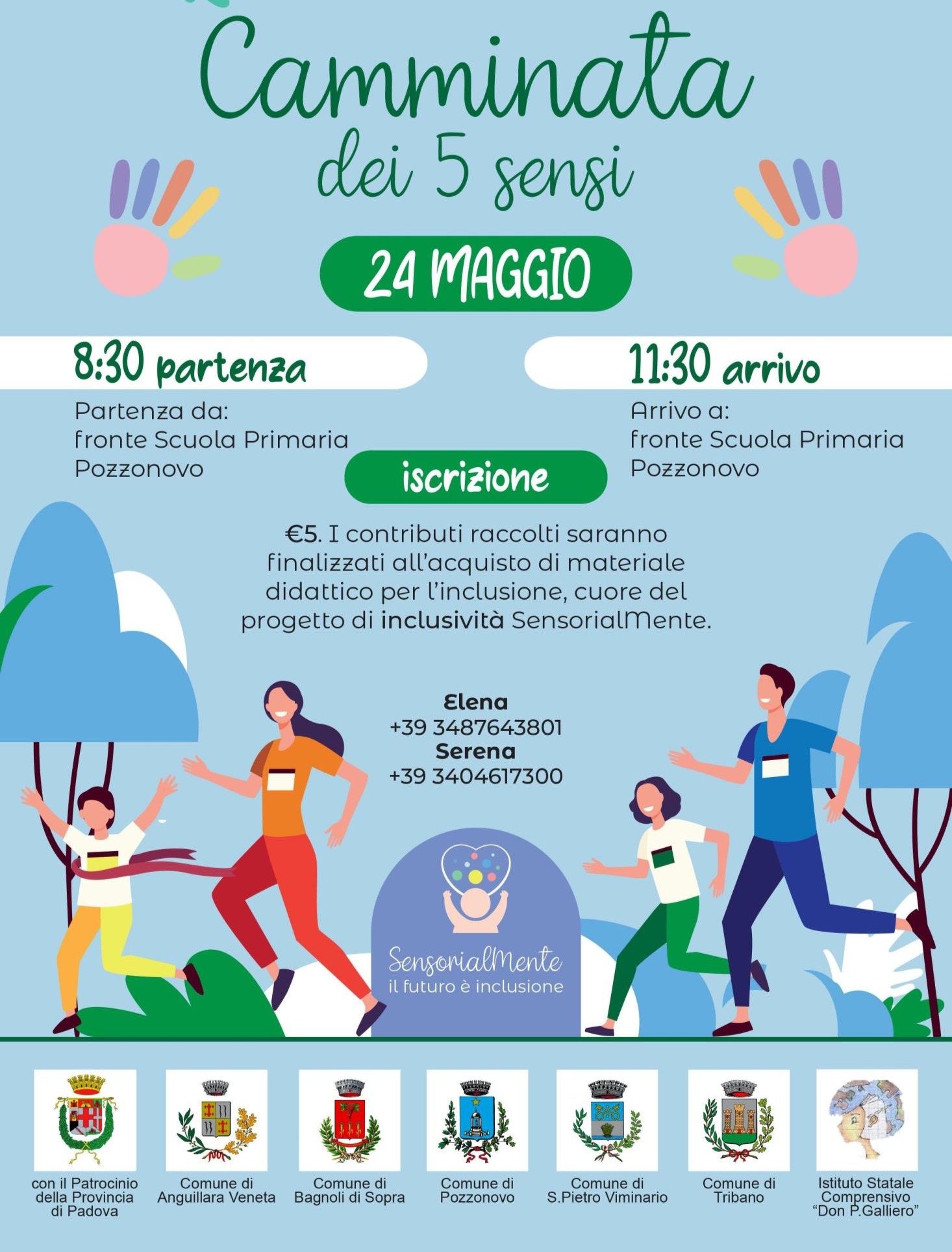 Camminata dei 5 sensi - Locandina Pozzonovo